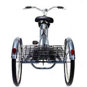 Schwinn Meridian Adult Tricycle, 24" wheels, rear storage basket, Slate