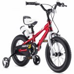 Royalbaby Boys Girls Kids Bike 12 In BMX Freestyle Red 2 Hand Brakes Bicycles with Training Wheels Child Bicycle