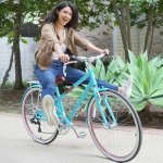 sixthreezero Reach Your Destination Women's 7-Speed Hybrid Bike with Rear Rack, 28" Wheels, Teal