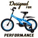 Mobo Lite Bike For Kids, 16-inch Bicycle with Training Wheels for Boys and Girls, Quick and Easy Assembly, Blue