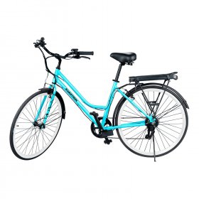 SWAGTRON EB9 Electric City Bike With Shimano 7 SPD Cruiser-Style eBike for Women