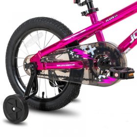 JOYSTAR PLUTO 20 inch Kids Bike with Front Handbrake and Training Wheels Kickstand for Ages 7 8 9 10 Year Old Boys Girls Pink