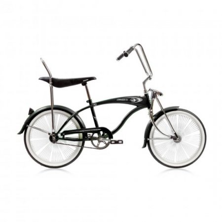 Micargi LOWRIDER F4 20" Lowrider Hi-Ten Steel Coaster Brake Single Speed One Piece Crank Alloy Rims 140H Color: Black