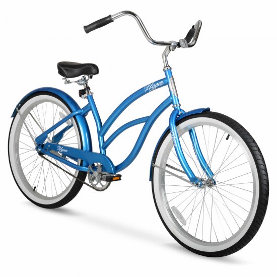 Hyper Bicycles Women\'s 26\" Beach Cruiser, Metallic Blue