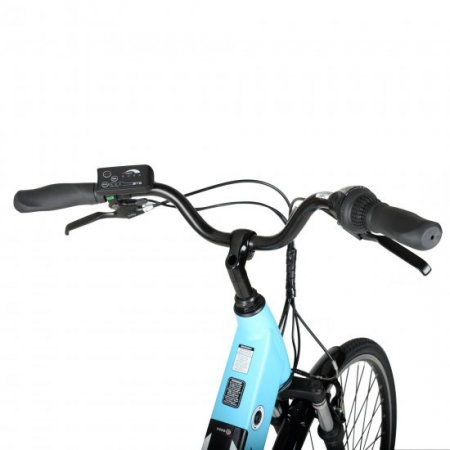 Hyper Bicycles E-Ride Electric Pedal Assist Commuter Bike, 700C Wheels, Blue