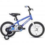 Joystar Pluto Series 18 In. Pre-Assembled Ride-On Kids Bike with Kickstand, Blue