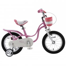 Royalbaby Little Swan Pink 16 Girl's Bicycle With Training Wheels and Basket