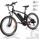 Ayner 26 In. Electric Bike Adult E-Bike, 500W Brushless Motor, 36V/12.5Ah Removable Lithium-Ion Battery Fast Charge, Electric Mountain Bicycle with Dual Disc Brakes, 21 Speed Gears Black