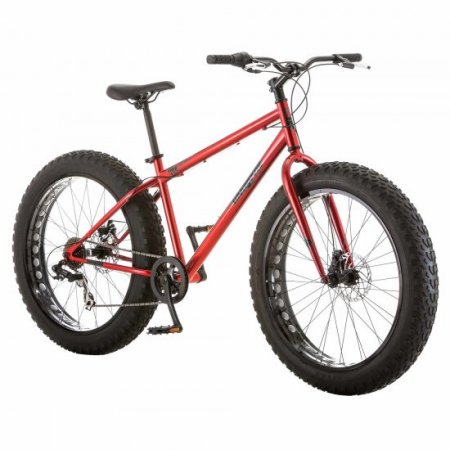 Mongoose Hitch All-Terrain Fat Tire Bike, 26-inch wheels, Men's Style, Red