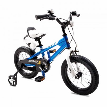 Royalbaby BMX Freestyle 12 inch Kid's Bike Blue with two hand brakes