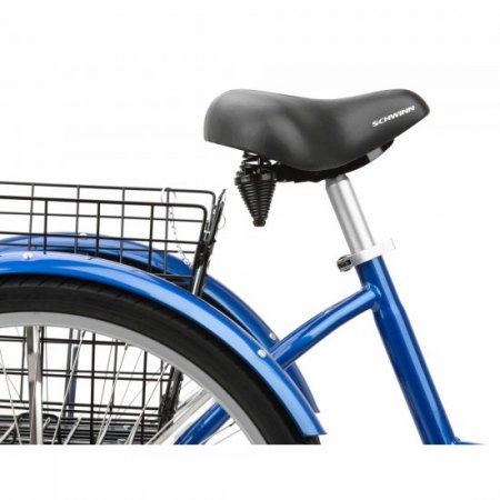 Schwinn Meridian Adult Tricycle, 26-inch wheels, rear storage basket, Blue