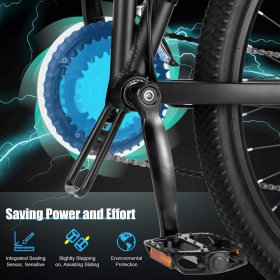 Vivi Folding Electric Bike 350W, 26" Electric Mountain Bike with 10.4Ah Built-In Battery, 40 Miles/20 Mph Recharge Mileage, 4 Working Mode,21 Speed Gear Adult Electric Bikes