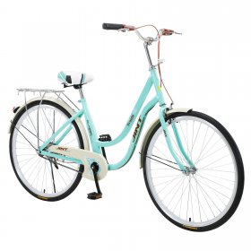 Women's Comfort Bike Abcnature 26" Bike, Single Speed Bicycle Road Bikes, Commuter Bicycle for Adult/Teen Green