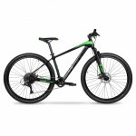 Hyper Bicycles Men's 29" Carbon Fiber Mountain Bike, Black/Green