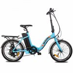 Ecotric Electric Bike, Foldable 20 In. 350W 36V Removable Battery, 7 Speed E-riding Power Assist