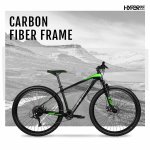 Hyper Bicycles Men's 29" Carbon Fiber Mountain Bike, Black/Green