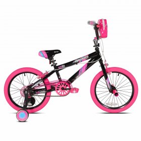 Kent 18" Sparkles Girl's Bike, Black/Pink