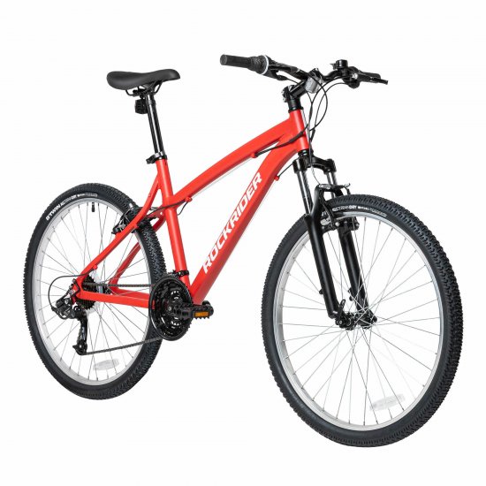 Decathlon Rockrider ST50 Aluminum Mountain Bike, 26\", Red, Medium