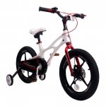 Royalbaby Space Shuttle Lightweight Magnesium Kid's Bike with Disc Brakes, 16 In. with Training Wheels and Kickstand, White (Open Box)