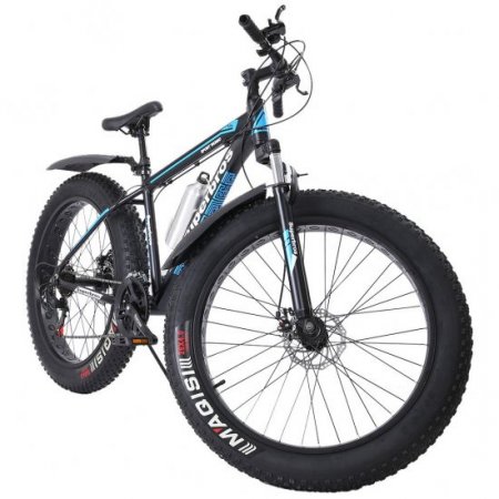 Hotwon Fat Tire Mens Mountain Bike, 17-Inch / Medium High-Tensile Aluminum Frame