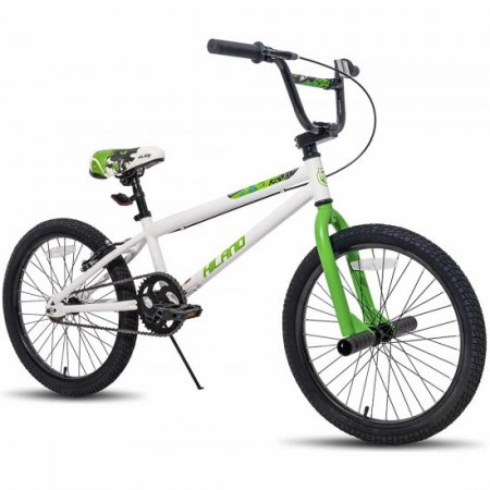 Hiland 20, 24 and 26 In. BMX Bicycle Beginner Level to Advanced Riders with 2 Pegs for Kids Adults, 3 Sizes, Multiple Colors