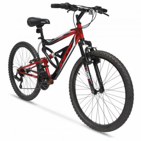 Hyper Bicycles 24" Shocker Mountain Bike, Kids, Red