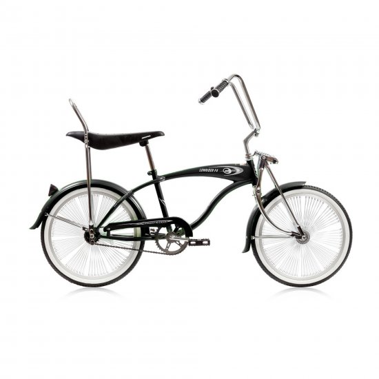 Micargi LOWRIDER F4 20\" Lowrider Hi-Ten Steel Coaster Brake Single Speed One Piece Crank Alloy Rims 140H Color: Black