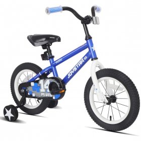 Joystar Pluto Series 18 In. Pre-Assembled Ride-On Kids Bike with Kickstand, Blue