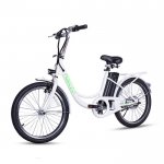 NAKTO Elegance 250 W 36 V 10 Ah City Electric Bike, Electric Bicycles E-bike for Adult Ebike 10 Ah Lithium Battery, Digital Adjustable Speed, Removable Battery Pedal Assist Power, 22 In., White