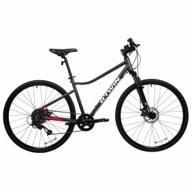 Decathlon - Riverside 500, Adult Hybrid Bike, 700c, Black, Medium