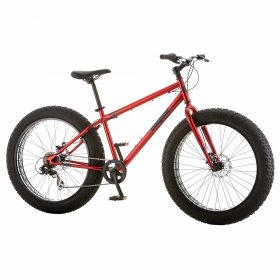 Mongoose Hitch All-Terrain Fat Tire Bike, 26-inch wheels, Men's Style, Red