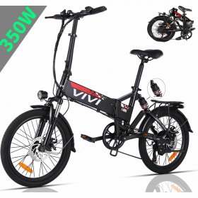 VIVI 20'' Folding Electric Bike, 350W Urban Electric Commuter Bike, 288WH Aluminum Alloy Lightweight Electric Bicycle, Ebike Built-in 36V 8Ah Removable Lithium-Ion Battery, Electric Bikes for Adults