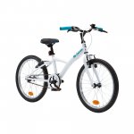 Decathlon Btwin Hybrid Bicycle 100, 20 In., White, Kids 3 Ft. 11 In. to 4 Ft. 5 In.