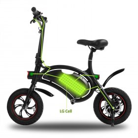 AYNER 12''Folding Electric Bike with APP Control Bluetooth System 350W 36V 6AH Lithium Battery Smart Electric Mountain Bicycle With Automatic Headlight