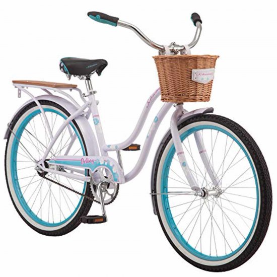 Schwinn Destiny Women\'s Beach Cruiser Bike, Single Speed, 24 In. Wheels, Purple