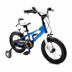 Royalbaby BMX Freestyle 14 In Kid's Bike Blue with Two Hand Brakes