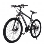 Abcnature 26" Men's Mountain Bike Adult Road Offroad City Bike 21-Speed Aluminum Full Suspension Bicycle Black