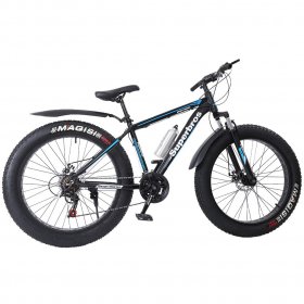 Hotwon Fat Tire Mens Mountain Bike, 17-Inch / Medium High-Tensile Aluminum Frame