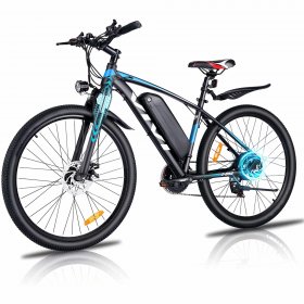 VIVI 27.5" 350W Electric Bike Adults Electric Mountain Bike, Electric Bicycle 20Mph with Removable 8AH Lithium Battery, Professional 21 Speed Gears E-bike