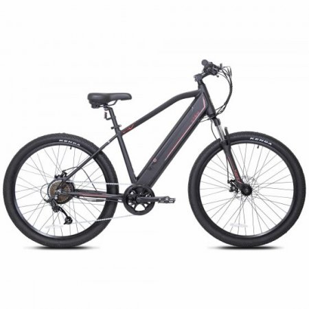 Kent Bicycles Electric Pedal Assist Mountain Bike , 27.5 In. Wheels, Black E-Bike, Electric Bicycle