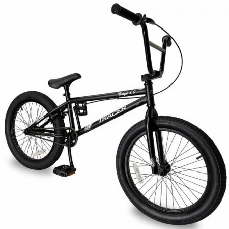 Tracer Edge, BMX Bike for Beginner Level to Advanced Riders, Freestyle, 20 Inch Wheels, Hi-Ten Steel Frame - Matte Black 3.0