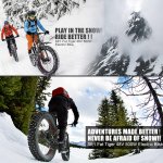 26" Electric Men Bike 48V 500W Fat Tire Electric Bike Snow Bike, 48V 10Ah Removable Battery and Professional 7 Speed