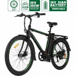 Generic 26 In. 250W Electric Bike for Adult 15.5MPH Ebike for Men 21 Variable Speed Waterproof Electric Mountain Bicycle with Aluminum Frame Disc Brake, 10Ah 36V Lithium Ion Battery Bicycles Support 400 Lb.