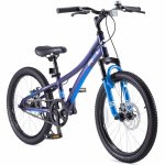 Royalbaby Boys Girls Kids Bike Explorer 20 In. Bicycle Front Suspension Aluminum Child's Cycle with Disc Brakes, Blue