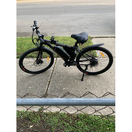 Ecotric Black 26 In. 36V 350W Electric City Bicycle e-Bike Removable Battery 7 Speed Pedal Assist