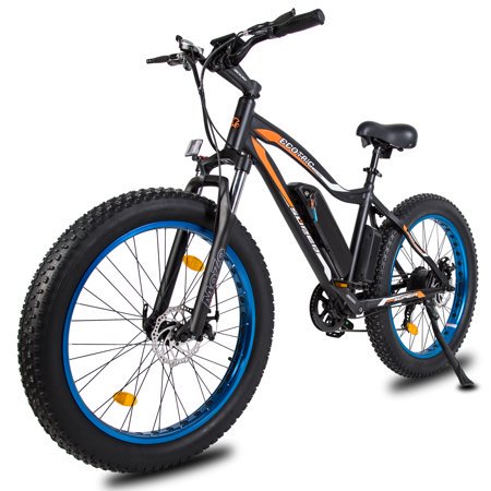 Ecotric 26 In. 500W 36V Electric Fat Tire Bicycle e-bike Beach Snow City Bike Road Bicycle Cycling 7 Speed